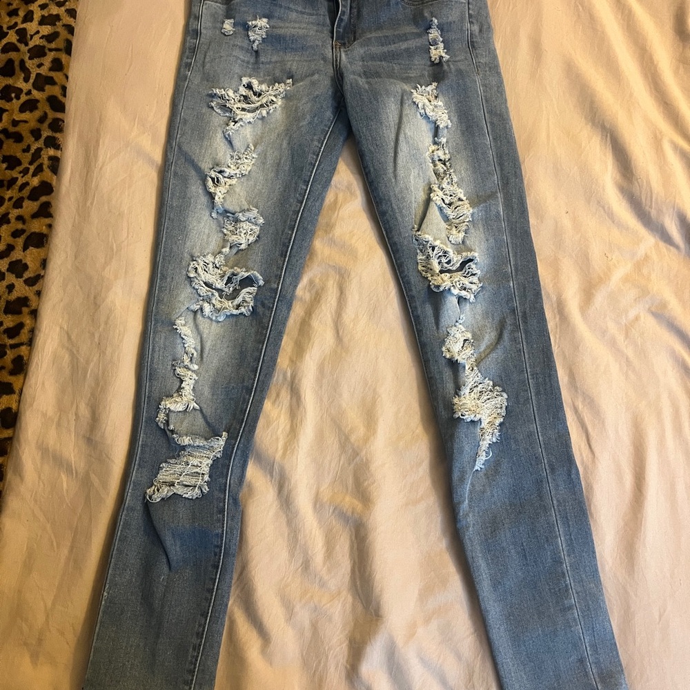 Distressed Blue Women's Jeans